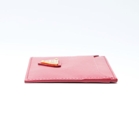 PRADA Safiano leather Card Case pink WS24177