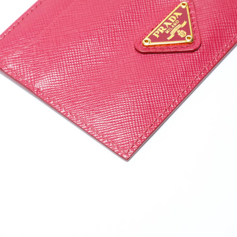 PRADA Safiano leather Card Case pink WS24177