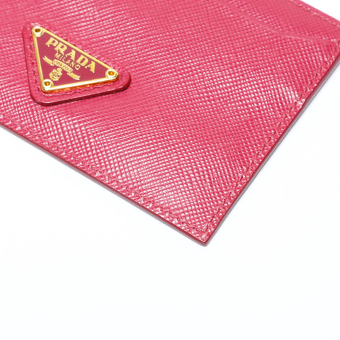PRADA Safiano leather Card Case pink WS24177