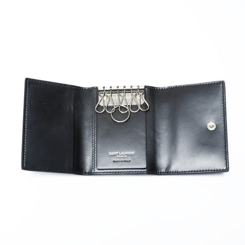YVES SAINT LAURENT leather Key holder  black WS24183