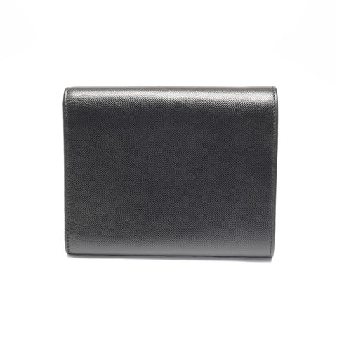 PRADA leather Tri-fold wallet black WS24185