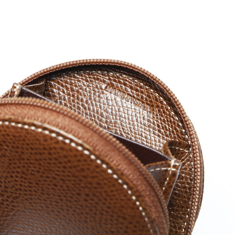 LOEWE Leather Anagram Mini Coin case Brown WS24188