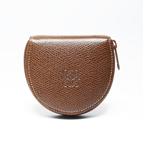 LOEWE Leather Anagram Mini Coin case Brown WS24188