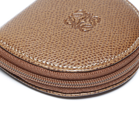 LOEWE Leather Anagram Mini Coin case Brown WS24188