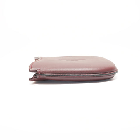 CARTIER Mustodo Leather Pouch Red WS24189
