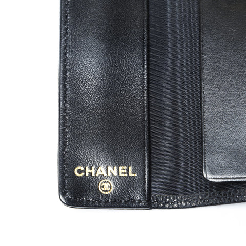 CHANEL No. 13 2009-2010 Caviar COCO Mark Key holder  black WS24190