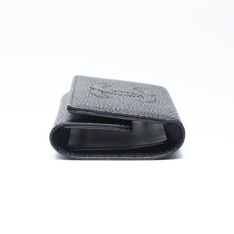 CHANEL No. 13 2009-2010 Caviar COCO Mark Key holder  black WS24190