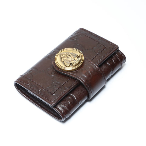 GUCCI GG Shima Leather Key holder  Brown WS24192
