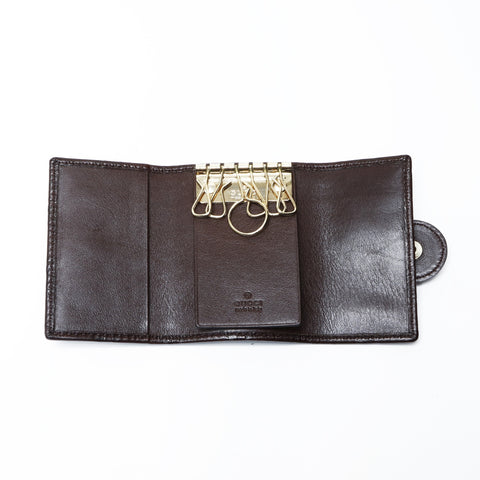 GUCCI GG Shima Leather Key holder  Brown WS24192