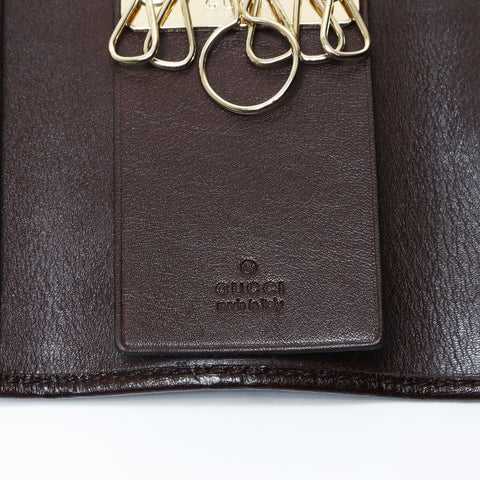 GUCCI GG Shima Leather Key holder  Brown WS24192