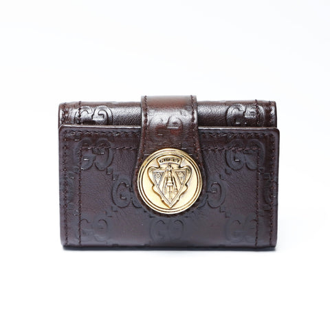 GUCCI GG Shima Leather Key holder  Brown WS24192