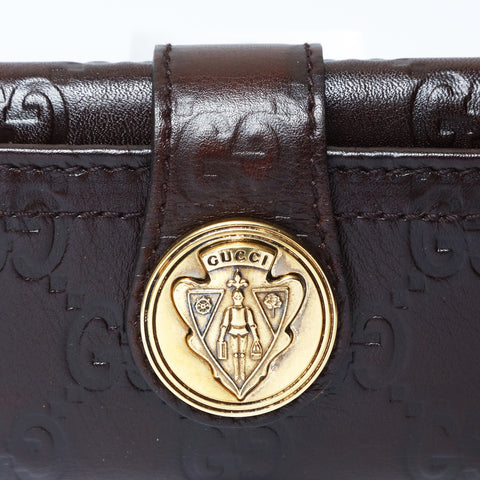 GUCCI GG Shima Leather Key holder  Brown WS24192