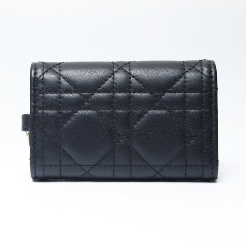 Christian Dior Leather Cannage Key holder  black WS24193