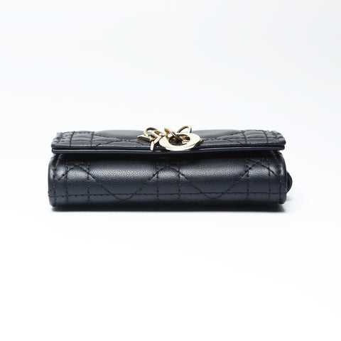 Christian Dior Leather Cannage Key holder  black WS24193