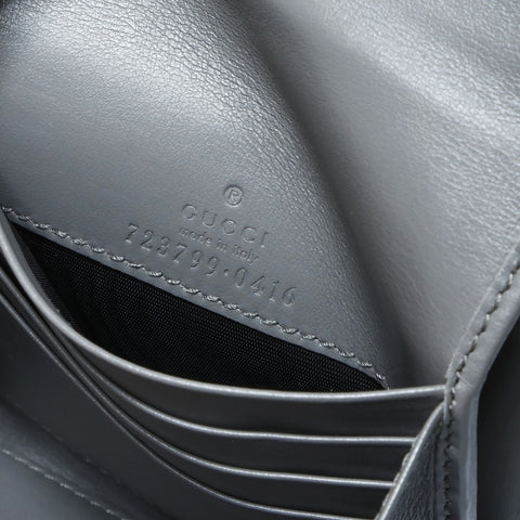 GUCCI Card Case Wallet GG Matelasse Tri-fold wallet gray WS24194