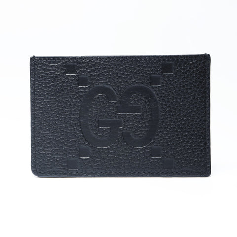 GUCCI Leather Maxi GG Card Case black WS24196