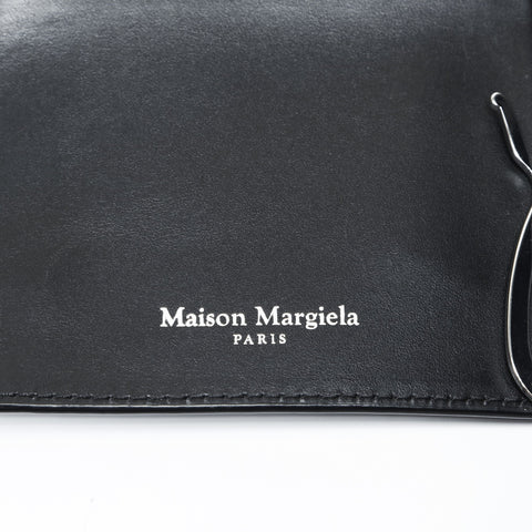Maison Margiela Leather Money Clip Bifold Wallet black WS24198
