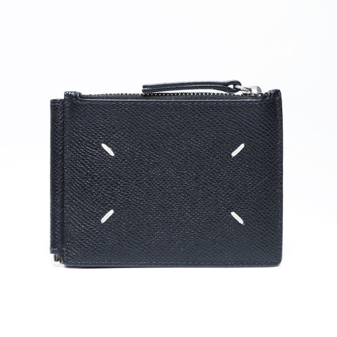 Maison Margiela Leather Money Clip Bifold Wallet black WS24198