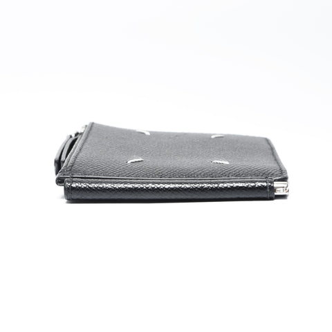 Maison Margiela Leather Money Clip Bifold Wallet black WS24198