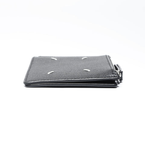 Maison Margiela Leather Money Clip Bifold Wallet black WS24198