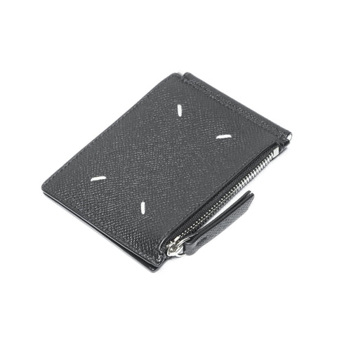 Maison Margiela Leather Money Clip Bifold Wallet black WS24198