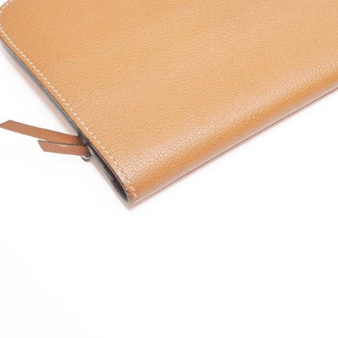 HERMES T stamp Dogon GM 2015 Purse Brown WS24200