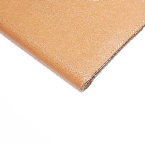 HERMES T stamp Dogon GM 2015 Purse Brown WS24200