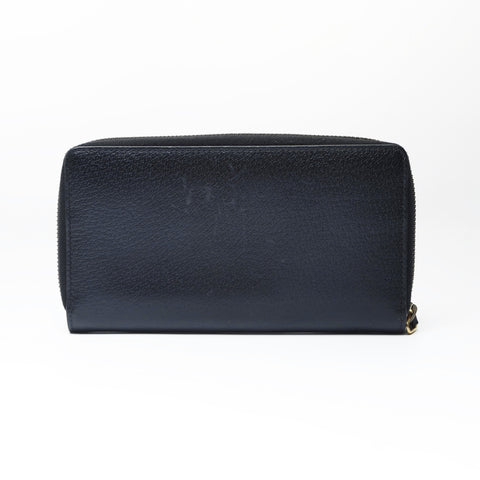 GUCCI Leather round-zip GG Marmont Purse black WS24202