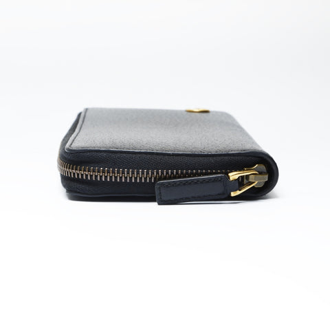 GUCCI Leather round-zip GG Marmont Purse black WS24202