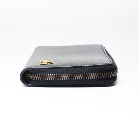 GUCCI Leather round-zip GG Marmont Purse black WS24202