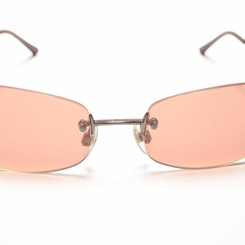 CHANEL Rimless Orange Lens sunglasses Brown WS24213