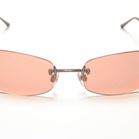 CHANEL Rimless Orange Lens sunglasses Brown WS24213