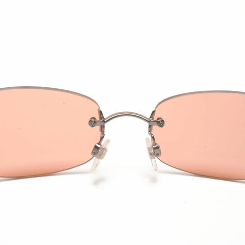 CHANEL Rimless Orange Lens sunglasses Brown WS24213