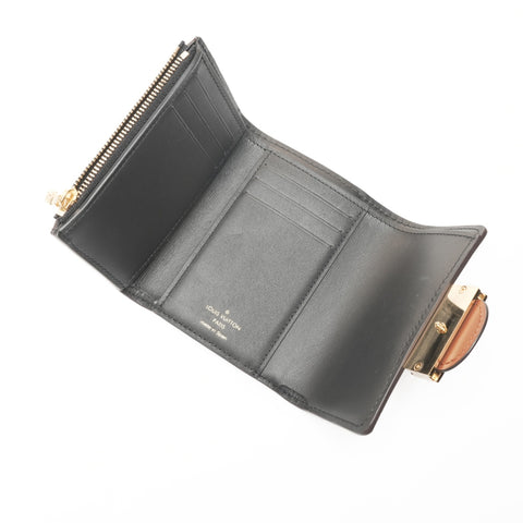 LOUIS VUITTON 2021-2025 Monogram Reverse Portefeuille Dauphine Compact Tri-fold wallet Brown WS24227