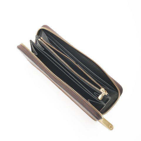 LOUIS VUITTON 2020 Monogram Giant Reverse Zippy Wallet Purse Brown WS24229