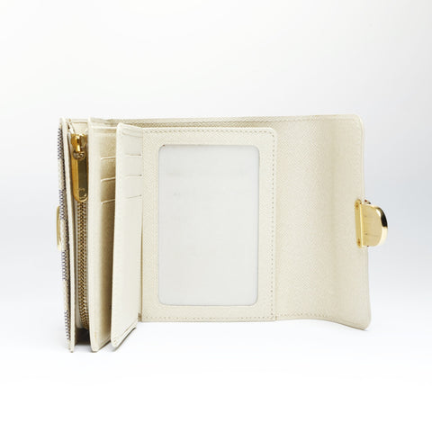 LOUIS VUITTON 2010 Portefeuille Joy Tri-fold wallet white WS24233