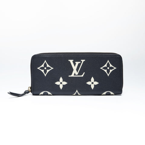 LOUIS VUITTON Monogram Empreinte Portefeuille Clemence Purse leather black WS24234
