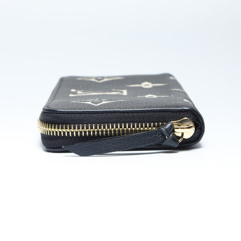 LOUIS VUITTON Monogram Empreinte Portefeuille Clemence Purse leather black WS24234