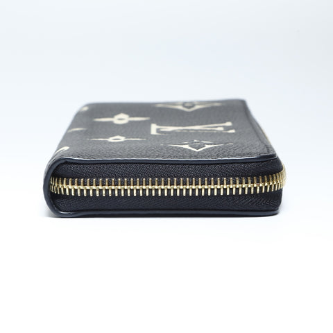 LOUIS VUITTON Monogram Empreinte Portefeuille Clemence Purse leather black WS24234