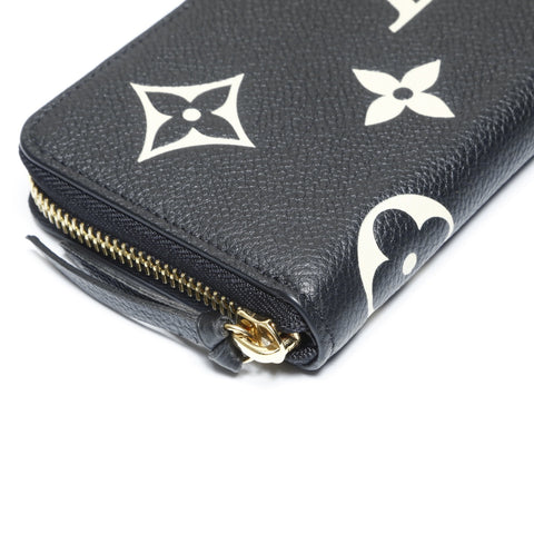 LOUIS VUITTON Monogram Empreinte Portefeuille Clemence Purse leather black WS24234