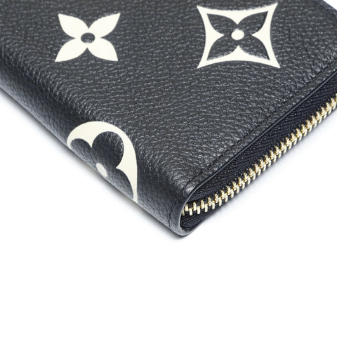 LOUIS VUITTON Monogram Empreinte Portefeuille Clemence Purse leather black WS24234