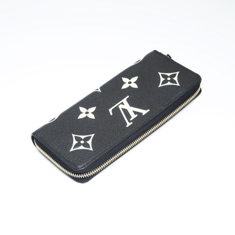 LOUIS VUITTON Monogram Empreinte Portefeuille Clemence Purse leather black WS24234