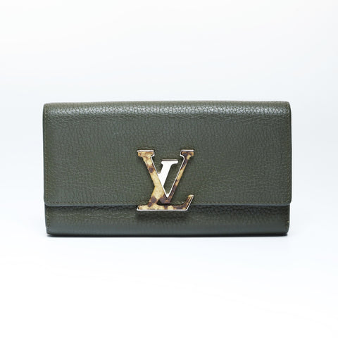 LOUIS VUITTON 2019 Capucines Purse khaki WS24235