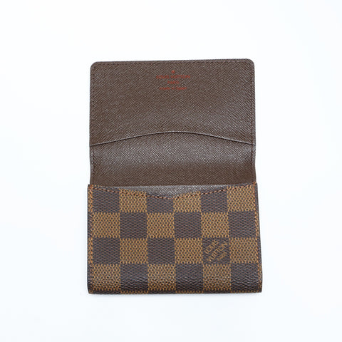 LOUIS VUITTON 2008 Damier Envelope Carte de Visite Card Case PVC Brown WS24239