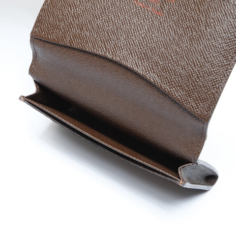 LOUIS VUITTON 2008 Damier Envelope Carte de Visite Card Case PVC Brown WS24239