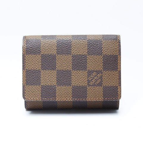 LOUIS VUITTON 2008 Damier Envelope Carte de Visite Card Case PVC Brown WS24239