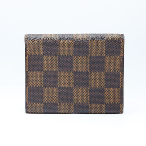LOUIS VUITTON 2008 Damier Envelope Carte de Visite Card Case PVC Brown WS24239