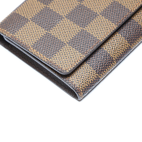 LOUIS VUITTON 2008 Damier Envelope Carte de Visite Card Case PVC Brown WS24239