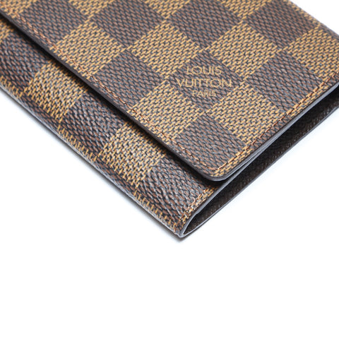 LOUIS VUITTON 2008 Damier Envelope Carte de Visite Card Case PVC Brown WS24239