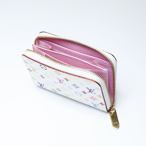 LOUIS VUITTON 2013 Monogram Multicolor Zip Around Purse Wallet Coin case PVC multicolor WS24240